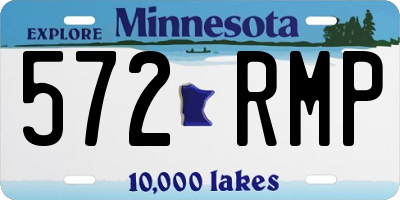 MN license plate 572RMP