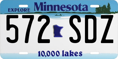 MN license plate 572SDZ