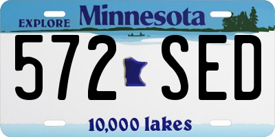 MN license plate 572SED
