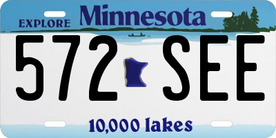 MN license plate 572SEE