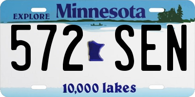 MN license plate 572SEN