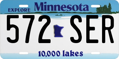 MN license plate 572SER