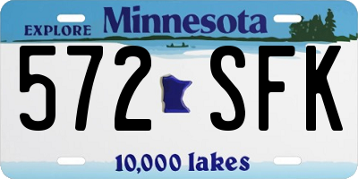 MN license plate 572SFK