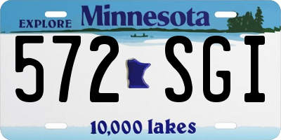 MN license plate 572SGI