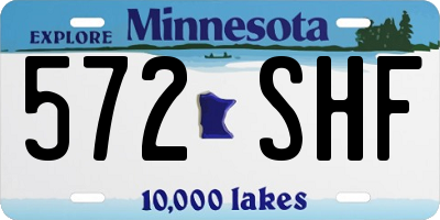 MN license plate 572SHF