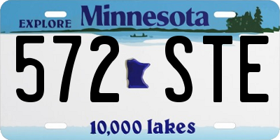 MN license plate 572STE
