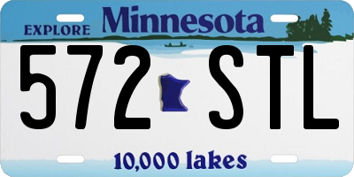 MN license plate 572STL