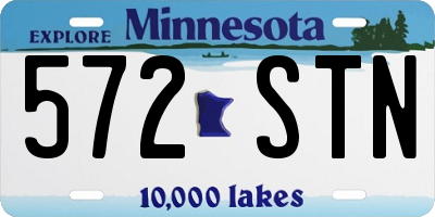 MN license plate 572STN