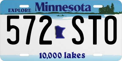 MN license plate 572STO