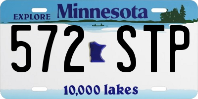 MN license plate 572STP