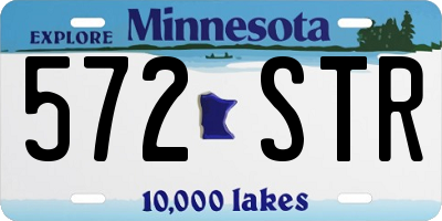 MN license plate 572STR