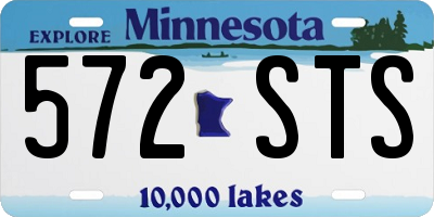 MN license plate 572STS