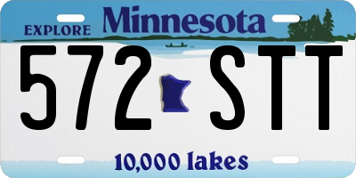 MN license plate 572STT