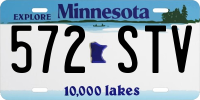 MN license plate 572STV