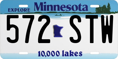 MN license plate 572STW