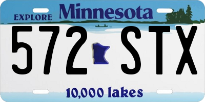 MN license plate 572STX