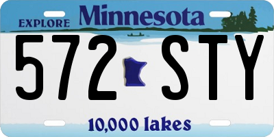 MN license plate 572STY