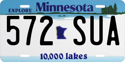 MN license plate 572SUA
