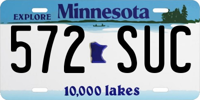 MN license plate 572SUC