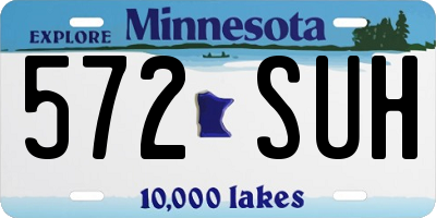MN license plate 572SUH