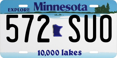 MN license plate 572SUO