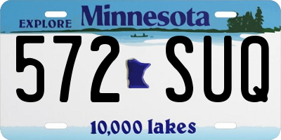 MN license plate 572SUQ