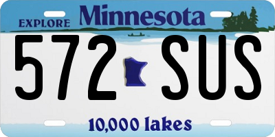 MN license plate 572SUS