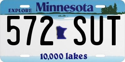 MN license plate 572SUT