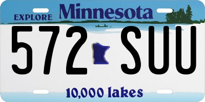MN license plate 572SUU