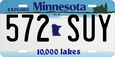 MN license plate 572SUY