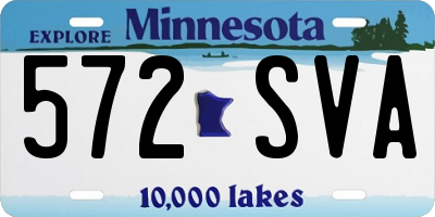 MN license plate 572SVA