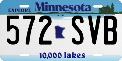 MN license plate 572SVB