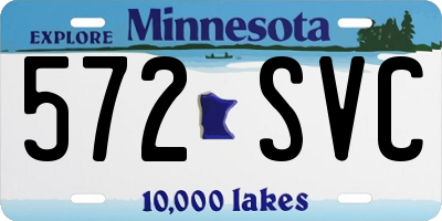 MN license plate 572SVC