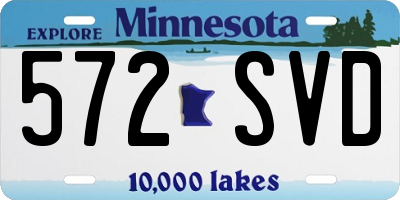 MN license plate 572SVD