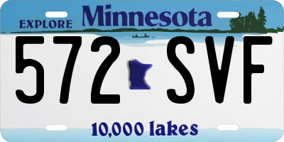 MN license plate 572SVF