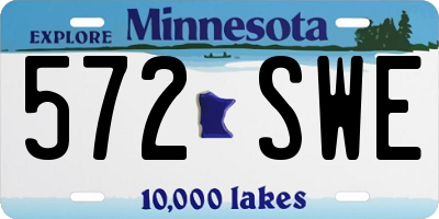 MN license plate 572SWE