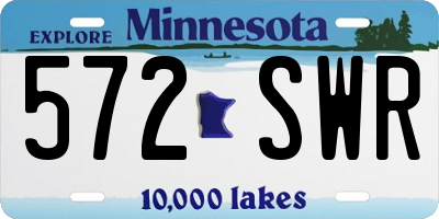 MN license plate 572SWR