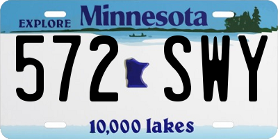 MN license plate 572SWY