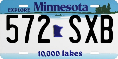 MN license plate 572SXB