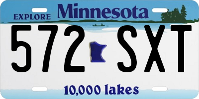 MN license plate 572SXT