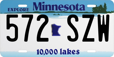 MN license plate 572SZW