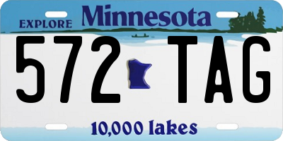 MN license plate 572TAG
