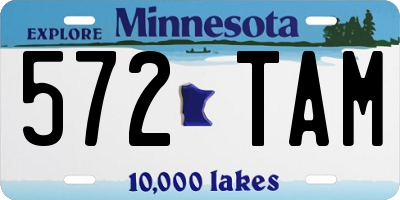 MN license plate 572TAM