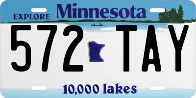 MN license plate 572TAY