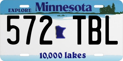 MN license plate 572TBL