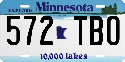 MN license plate 572TBO