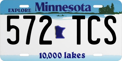 MN license plate 572TCS