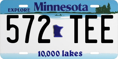 MN license plate 572TEE
