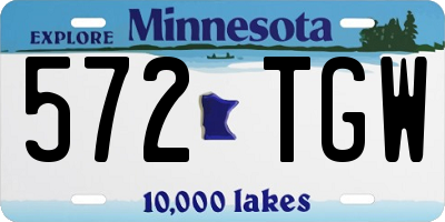 MN license plate 572TGW