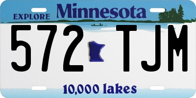 MN license plate 572TJM
